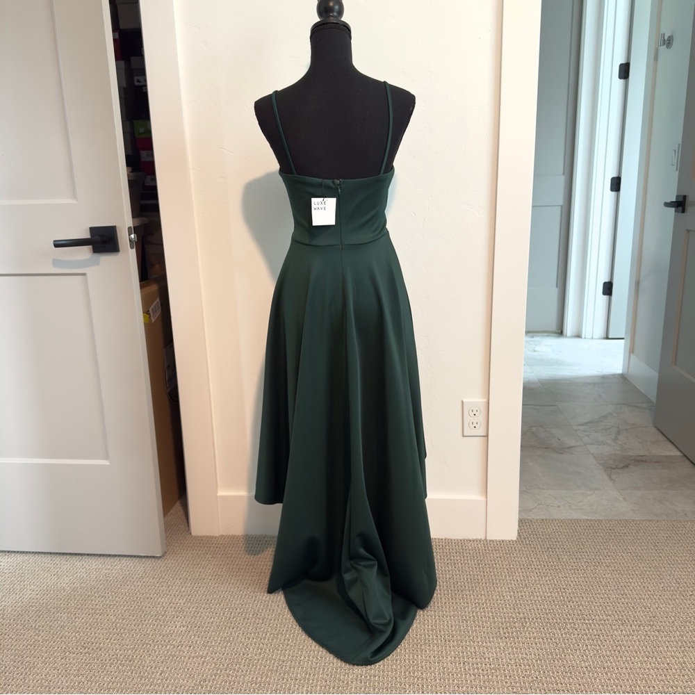 Lux Wave NWT Emerald Green High Low Dress S - Picture 9 of 16